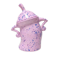 Canister with Attitude Funny Cup Storage Jar Stylish Teapot Creative Kitchen Storage Canisters with Lid Pink