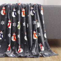 Christmas Prints Blanket Soft Throw Blanket Sofa Blanket All Year Round Home Decor Style 3