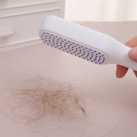 Self Cleaning Hair Brush Anti-Static Massage Comb with Retractable Bristles White