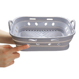 Square Foldable Air Fryer Silicone Pot Reusable Air Fryer Basket Oven Baking Tray Pan Air Fryer Liner Grey