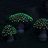 3Pcs Glow in The Dark Miniatures Mushroom Statue Luminous Mushroom Decor Fairy Garden Decor