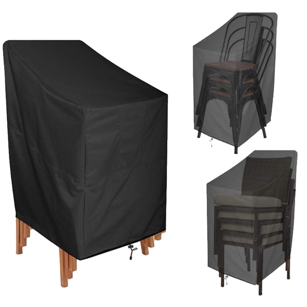 Patio Chair Cover Outdoor Garden Furniture Stackable Waterproof Storage Covers