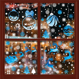 9 Sheets Christmas Window Decorative Sticker Static Cling Decal Xmas Party Wall Decor Style 1