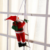 Climbing Santa Decor Santa Claus Climbing on Rope Ladder Christmas Tree Party Home Door Wall Decoration 1 Santa Style