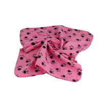 Pet Blanket Dog Paw Print Warm Blankets Soft Sleep Mat Bed Cover for Kitten Puppy Small Animals Pink