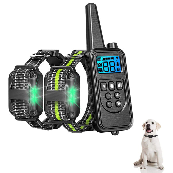 Remote Control Pet Dog Anti Bark Electric Shock Collar Dog Training Collar for 2 Dogs