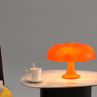 Retro LED Mushroom Table Lamp  Dimmable Desk Lamp Hotel Bedroom Decoration Orange