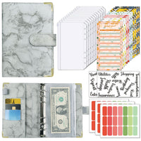 Budget Binder Cash Envelope Planner Organizer with Budget Money Envelopes Grey