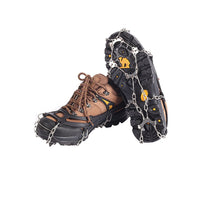 Pair of Crampons for Shoes Traction Cleats Ice Snow Grips Anti - Slip Shoe Spikes for Walking Hiking Black