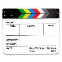 Clapperboard Clapper Board TV Movie Slate Board White