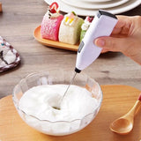 2Pcs Electric Mini Foamer Milk Frother Egg Beater Stirrer Whisk Mixer Kitchen Tool