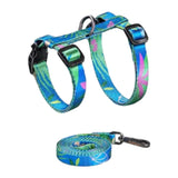 Adjustable Cat Harness and Leash Set Escape Proof Strap for Walking Travel Green