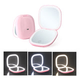 10X Magnifying Lighted Makeup Mirror Dimmable Double Sided Cosmetic Mirror Portable Pink