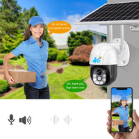 Solar Security Cameras 2.4G WiFi Motion Detection Camera with Night Vision