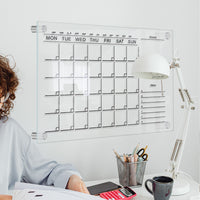 Acrylic Dry Erase Board Wall-Mounted Weekly Planner Calendar Memo Whiteboad