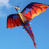 1.4M Classical Dragon Kite with Tail Stereoscopic Dragon Kites for Beginner