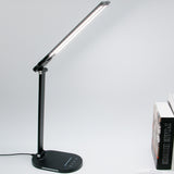 Adjustable Double Head LED Desk Lamp with Wireless Charging Dock Touch Control Reading Lamp for Home Office