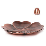 Stick Incense Holder with Detachable Ash Catcher Lotus Sandalwood Burner Plate Home Decor Red bronze