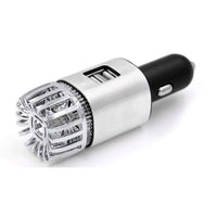 12V Car Air Purifier Car Air Freshener with Dual USB Charger Port Silver