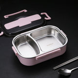 Insulation Lunch Box Bento Box Food Warmer Container for School Office Pink