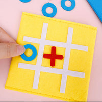 10 Pack Tic Tac Toe Strategic Board Game for Kids and Family Educational Game Toys for Travel Party Yellow