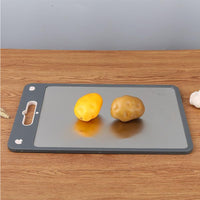 Kitchen Double Sided Cutting Board Stainless Steel Wheat Straw Chopping Board