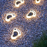 Pair of Bear Paw Decorative Solar Outdoor Lights Wall Lights for Garden Lawn Yard Warm