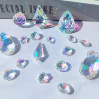 200Pcs DIY Sun Catchers Making Kits Glass Suncatchers Hanging Prism Garden Home Decor Gold