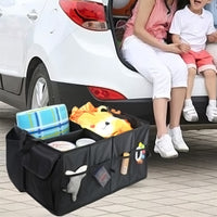 Collapsible Car Trunk Organizer Multi Pockets Cargo Storage Organizer Black