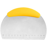 Stainless Steel Pastry Scraper Effortless Dough Cutting Tool with Measuring Scale Yellow