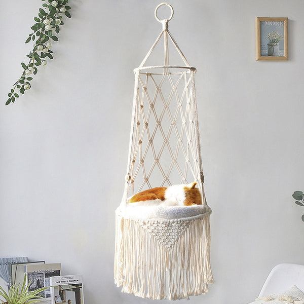 Pet Hammock Hanging Cat Bed Aerial Kitten Bed Sunny Window Seat Nest