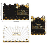 Large Retirement Greeting Card Guest Book Party Decorations Gold