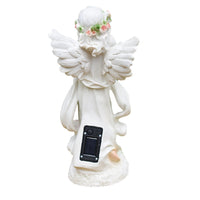 Solar Powered Angel Statue Light Garden Sculpture Yard Lawn Ornament Decorative Light