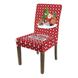 2Pcs Christmas Cahir Cover Stretch Dining Room Chair Protector Cover Style 5