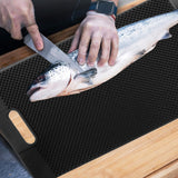 Portable Fish Fillet Mat Non-Slip Fish Cleaning Cutting Mat with Handle