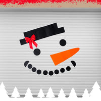 16 Pcs Christmas Snowman Face DIY Stickers Christmas Wall Door Garage Window Decoration