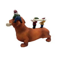 Dachshund Garden Gnomes Statues Table Garden Ornaments Outdoor Style 2