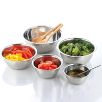 5Pcs Set Mixing Bowl with Scale Stainless Steel Nesting Whisking Bowl for Food Salad Prep