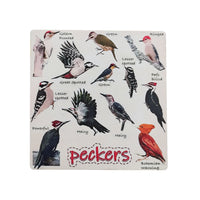 Set of 6  Funny Bird Pun Coasters Square Drink Cup Pad for Home Kitchen Bar Decor