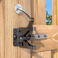 Self-Locking Gate Latch Pull String Lock for Garden Wooden Fence