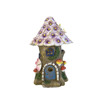 Solar Fairy Mushroom House Decorations Garden Statue Lawn Yard Patio Ornaments