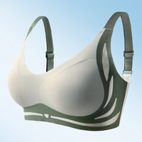 Wireless Push-Up Bra Lifting Anti-Sagging Seamless Bra Green