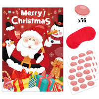 Christmas Party Game for Kid Pin The Nose on Santa Claus Activity Theme Party Supplies