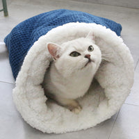 Cute Cat Cave Sleeping Bag Pet Cave Bed