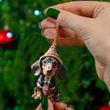 7Pcs Dachshund Dog Christmas Ornaments Xmas Tree Decor