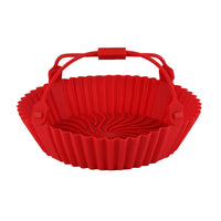 Air Fryer Silicone Tray Air Fryer Liner with Removable Handles Red