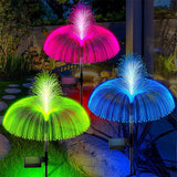 Set of 2Pcs Solar LED Lights Jellyfish Garden Stake Outdoor Lights Style 2