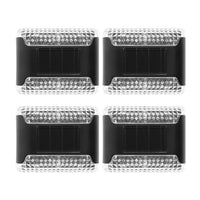 4 Pcs LED Solar Wall Lights Solar Porch Light for Garden Fence Pathway White Light