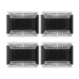 4 Pcs LED Solar Wall Lights Solar Porch Light for Garden Fence Pathway White Light