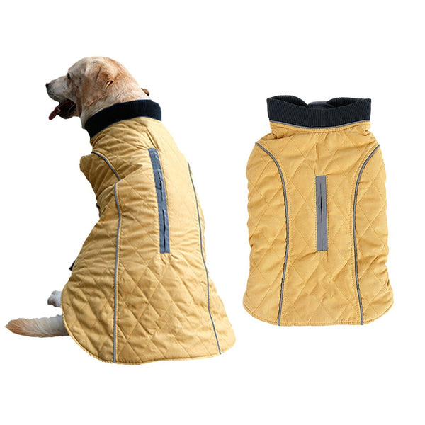 Reflective Winter Pet Dog Coat Puppy Vest Dog Jacket Pets Clothes Yellow